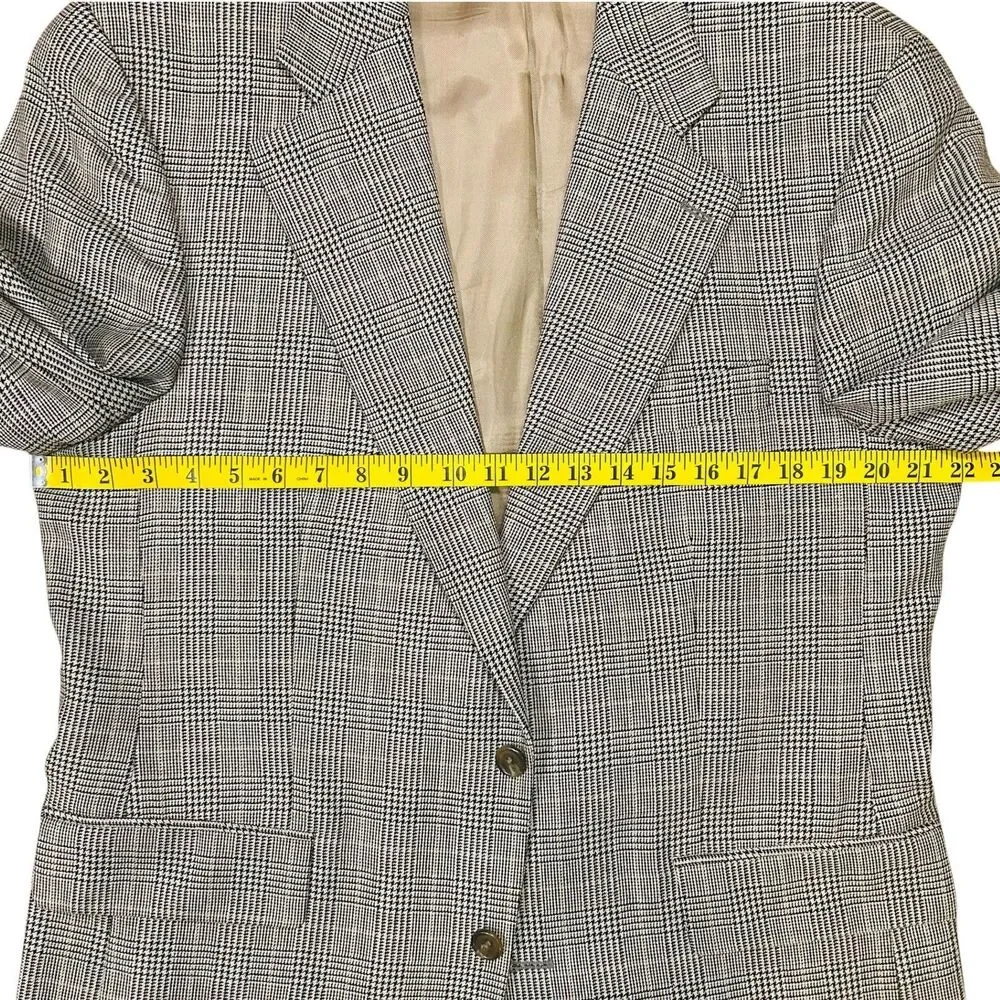 Vintage Chaps Ralph Lauren Sport Coat Men’s 42 T Wool Silk Glen Plaid Check